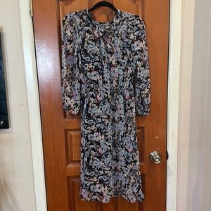 BANANA REPUBLIC floral blue dress NWOT